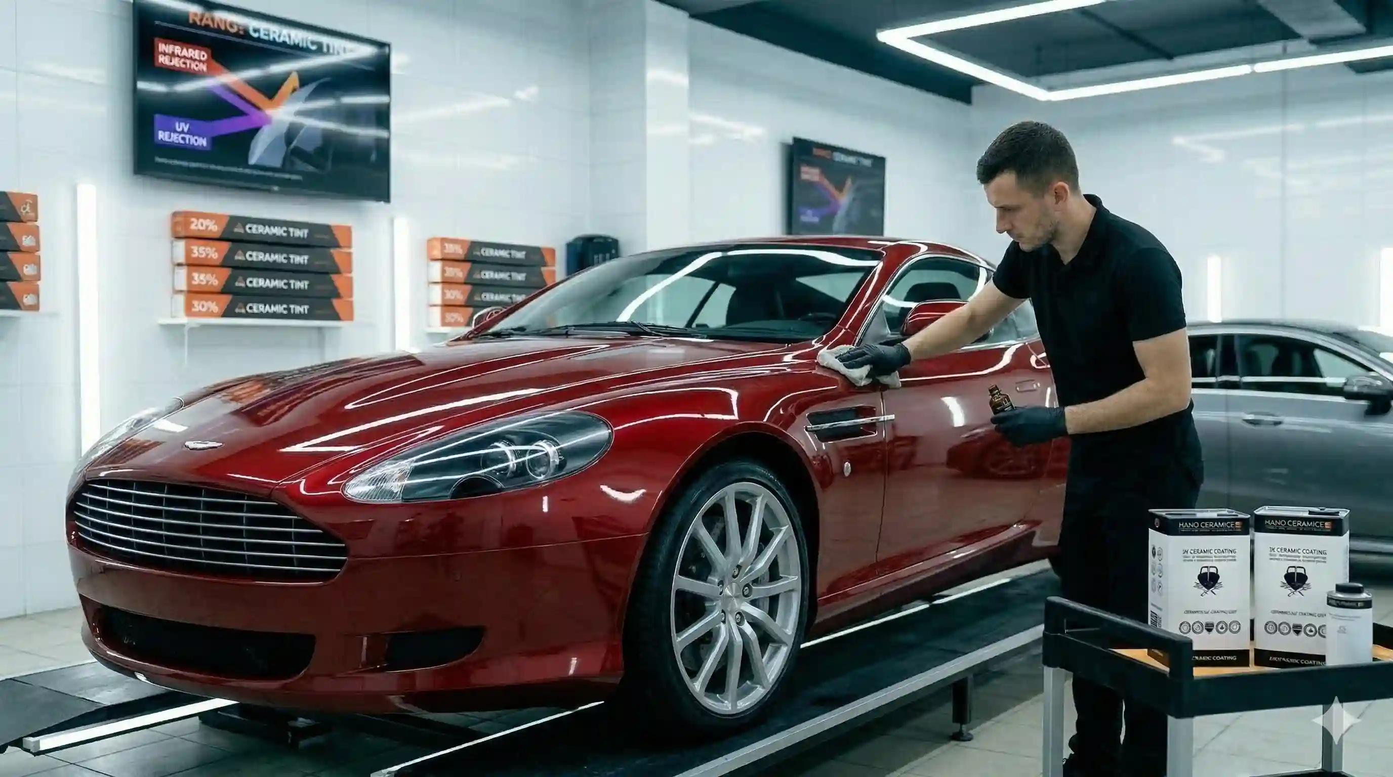 Exterior car detailing Dubai — paint decontamination and Power Shine by Smart Auto UAE